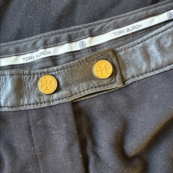 Tori Burch leather trimmed straight leg knit riding pants EUC size M (8/10) - Picture 7 of 10